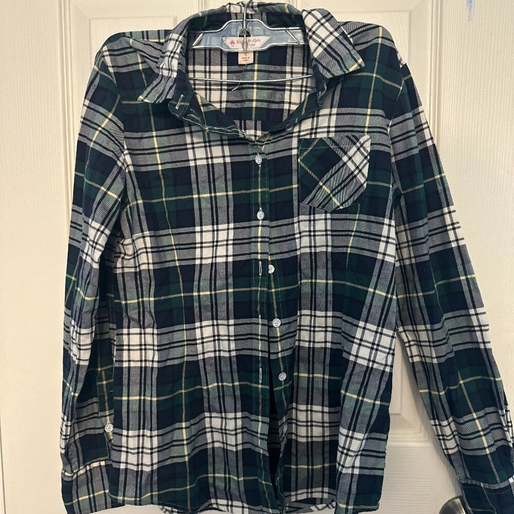 Brooks Brothers Red Fleece Plaid Flannel Shirt | Size 0 | Classic Preppy Fit